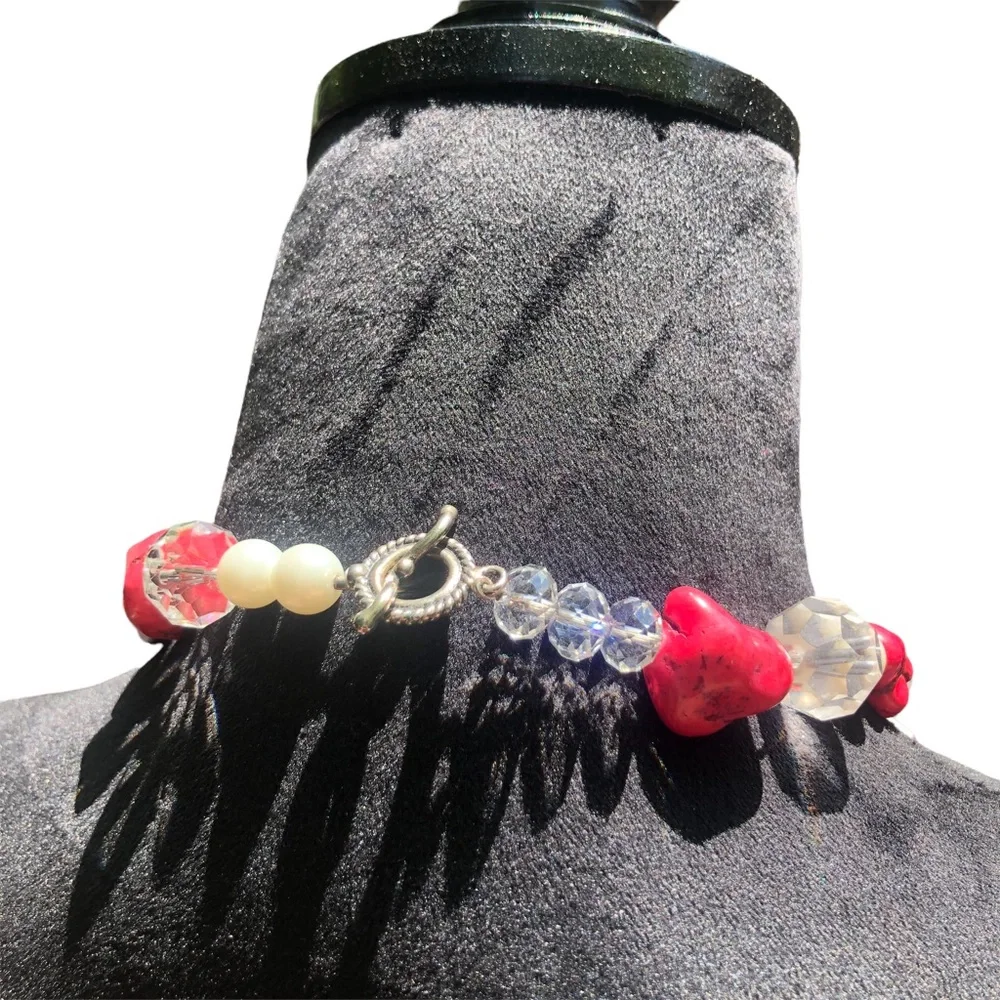 Zebra Religious Cross Bling Statement Collar Necklace - Picture 6 of 9